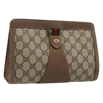 Gucci Pre-owned Clutches, female, Beige, Size: ONE SIZE Pre-owned Vintage Clutch Bag