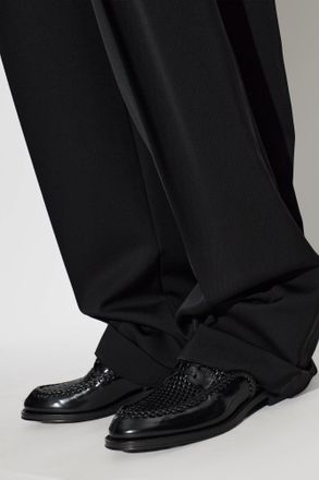 Dolce & Gabbana Leather Derby Shoes, Mens, Black