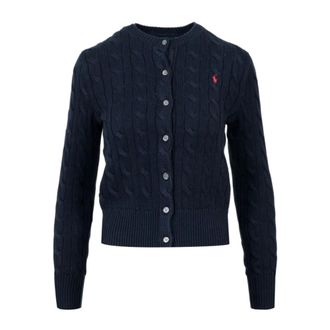 Ralph Lauren Cardigans, female, Blue, Size: S Womens Clothing Sweatshirts Blu Ss25