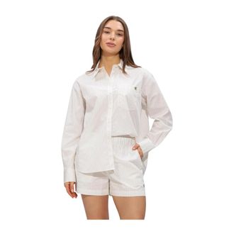 Calvin Klein Dames, Blouses & Shirts, Wit, Maat: XS Katoen