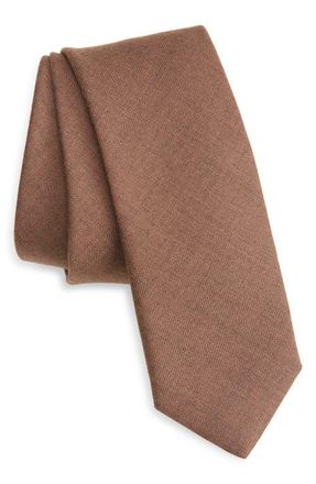 Eleventy Cashmere & Silk Tie in Vicuna at Nordstrom