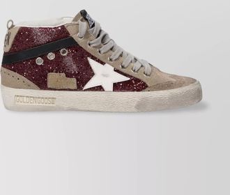 Golden Goose leather glitter high-top sneakers