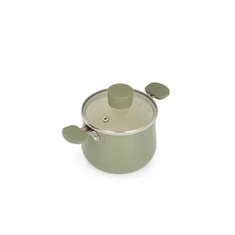 KASANOVA Casseruola alta 13 cm Mini Fantasy con coperchio verde