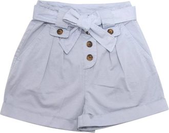 Woolrich Stretch Twill Bermuda Shorts Pale Indigo - Dames - Bermuda - Blauw - W27 - Korte Broeken