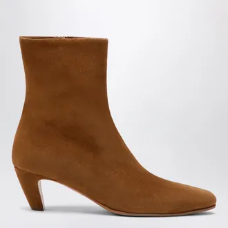 Aquazzura Stivaletto Sloan color castagna in suede
