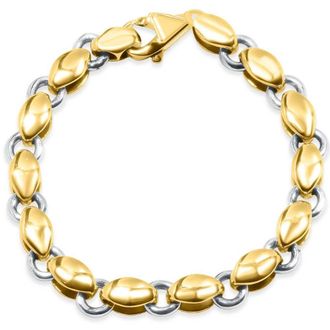 Pompeii3 Mens Link 14k Gold (39gram) or Platinum (63gram) 6-9.5mm Bracelet 8.5