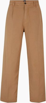 HUGO BOSS Mens Kaiden Solid Patterned Straight Chinos - Cream - Size: 32W r