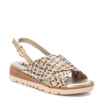 Xti Womens Woven Slingback Sandals In Gold
