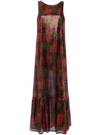 La DoubleJ metallic-thread soire&eacute; gown - Black