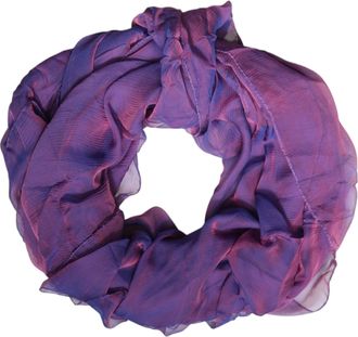 Dolce & Gabbana Womens Silk Rectangle Wrap Shawl Purple