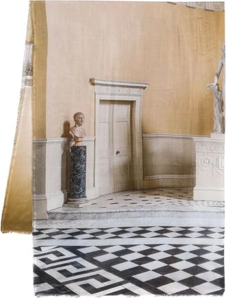 Faliero Sarti Sciarpa con stampa Syon House - Toni neutri