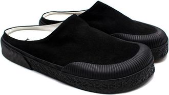 Loewe Black Suede Plimsoll Mules Size 41