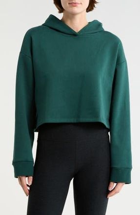 Beyond Yoga Happiness Crop Hoodie in Dark Spruce Green at Nordstrom Rack, Size X-Large