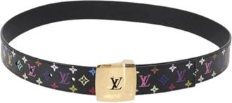Louis Vuitton Pre-owned Belts, female, Black, Size: ONE SIZE Pre-owned Canvas Belt