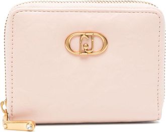 Liu Jo logo zip-around wallet - women - Polyester/Polyester - One Size - Pink