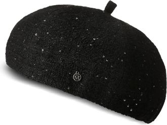 Maison Michel Cappello con paillettes - Nero