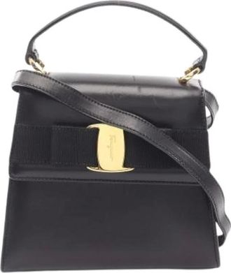 Ferragamo Pre-owned Handbags, female, Black, Size: ONE SIZE Pre-owned Handbag