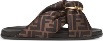 Fendi Sandali con motivo FF - Marrone