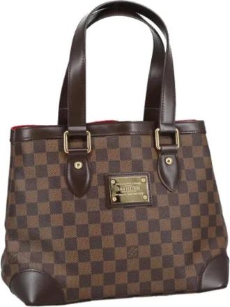 Louis Vuitton Pre-owned Canvas shoulder-bags - Dames - Vintage Shopper - Bruin - ONE Size - Leer - Vintage