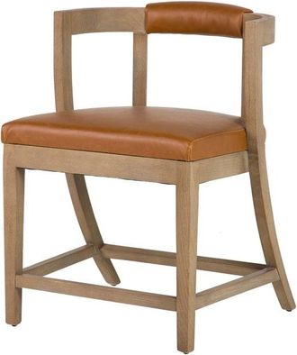 Adda Home Silla marron de algodón 59x57x78cm