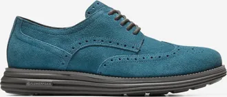 Cole Haan Mens Øriginal Grand Remastered Wingtip Oxford Shoes - Blue Size 10.5