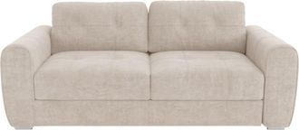 VENTE-UNIQUE.COM Sofá cama poliéster 4 plazas beige 220x223cm