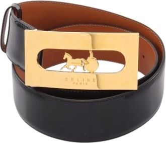 Celine Pre-owned Patent Leather Belt - Dames - Vintage Accessoires - Zwart - ONE Size - Leer - Vintage