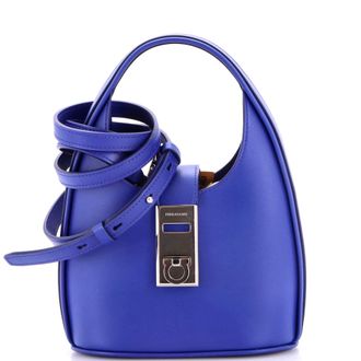 Ferragamo Gancini Buckle Hobo Leather Mini
