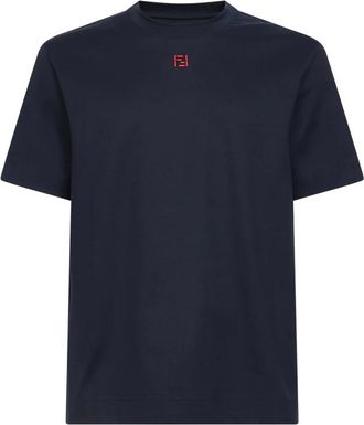 Fendi T-Shirts, male, Blue, Size: XL FF Selleria T-shirt