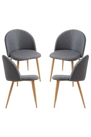 Regalos Miguel Regalos Miguel - Packs Sillas Comedor - Pack 4 Sillas Vint Tela - Gris Oscuro