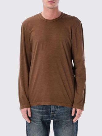 James Perse T-shirt a maniche lunghe in cotone con girocollo