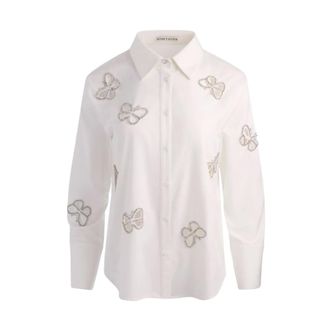 Alice & Olivia Dames, Blouses & Shirts, Wit, Maat: XS Viscose