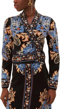 Farm Rio Farm Rio Tapestry Knit Wrap Blouse