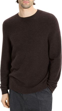 Theory Cyr Cashmere Crewneck Sweater in Brownwood Melange at Nordstrom, Size Medium