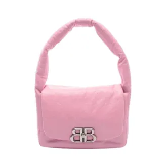 Balenciaga Pre-owned Shoulder Bags, female, Pink, Size: ONE SIZE Pre-owned Monaco Leather Shoulder Bag