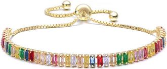 Rachel Glauber 14K Plated Cz Statement Bracelet