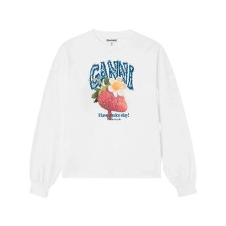 Ganni Sweatshirts, female, White, Size: XS Sweater Ganni