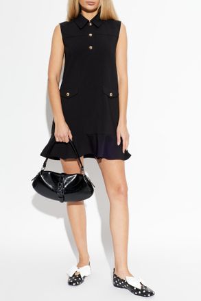 Ganni Sleeveless Dress, Womens, Black