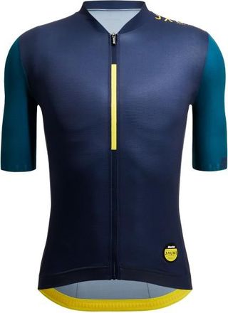 Santini Le Maillot Jaune Jersey Velotrikot für Herren | blau