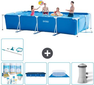 Intex Piscina Con Estructura Rectangular - 450x220x84 Cm - 7-piezas S21132