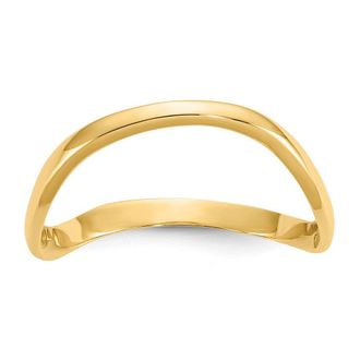 Diamond2Deal 14k Yellow Gold Wave Fashion Thumb Ring