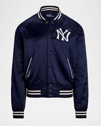 Polo Ralph Lauren x Yankees Men & apos;s Satin Bomber Jacket