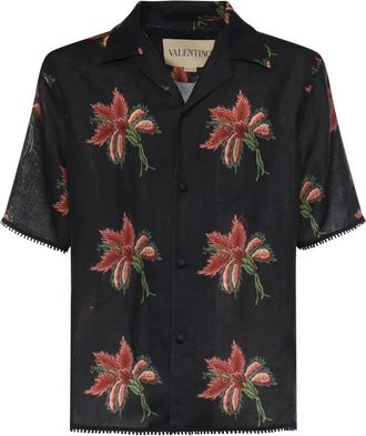 Valentino Garavani Overhemden met korte mouwen - Heren - Korte mouwen Overhemden - Zwart - XL - Overhemden