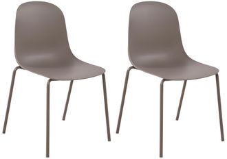 Clp Juego De 2 Sillas Hardin Gris Topo
