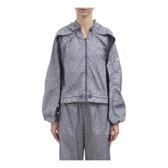 adidas Adidas by Stella McCartney, Wind Jackets, female, Gray, Size: XS Track Jacket Stampata