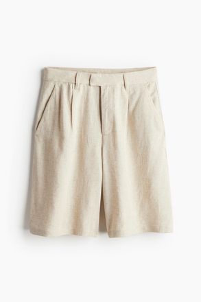 H&M Elegante Shorts aus Leinenmix - Hellbeige
