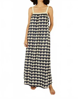 Traffic People Beach Street Heart Dress In Cream/ Black