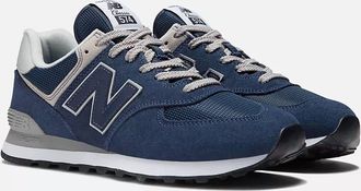 New Balance Mens 574 Core Shoes In Navy White