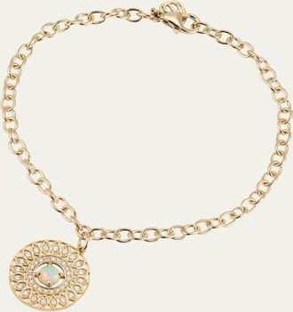 Sydney Evan Marquise Eye Wheel Charm, Opal and Diamond Chain Bracelet