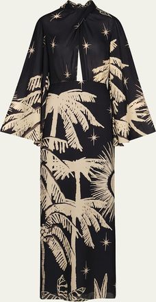 Johanna Ortiz Primera Vez Crisscross Long-Sleeve Maxi Dress